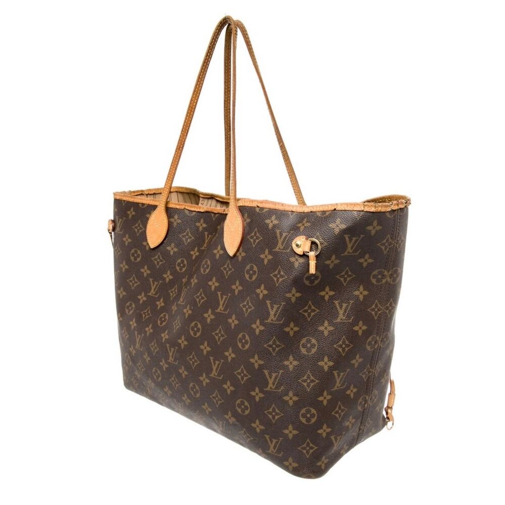 Louis Vuitton Vintage LV Monogram Neverfull GM Brown Coated Canvas Tote Bag - Picture 3 of 8